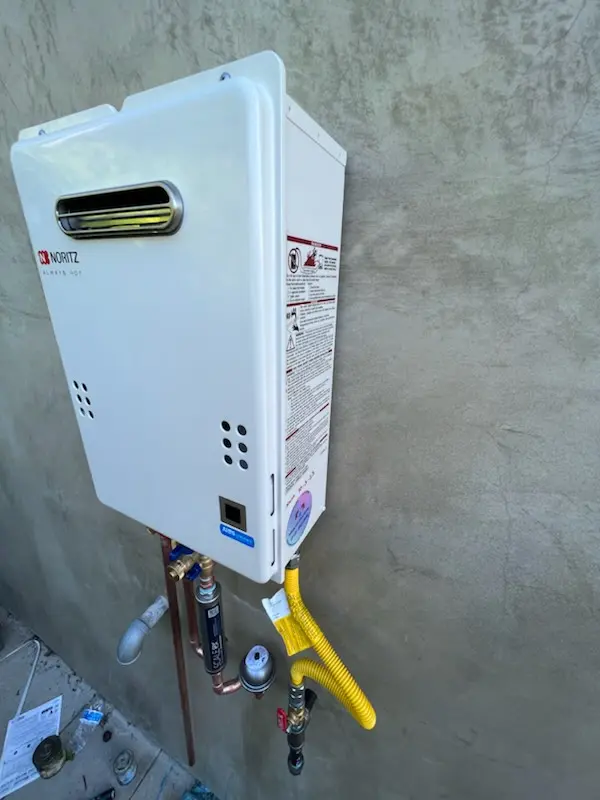 Tankless water heater installation for Candlewood homes